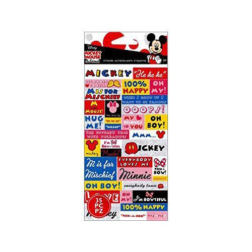 EK Success - Disney Collection - Stickers - Words - Mickey and Minnie
