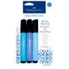 Faber-Castell - Mix and Match Collection - Stampers Big Brush Pens - Blue - 3 Piece Set