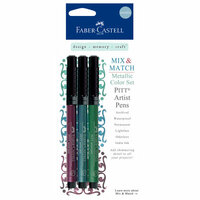 Faber-Castell - Mix and Match Collection - Pitt Artist Pens - Metallic - Color - 3 Piece Set