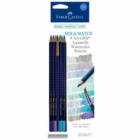Faber-Castell - Mix and Match Collection - Art Grip Watercolor Pencils - Blue - 9 Piece Set