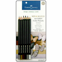 Faber-Castell - Mix and Match Collection - Art Grip Color Pencils - Neutral - 6 Piece Set