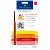 Faber-Castell - Mix and Match Collection - Color Gelatos - Red and Yellow - 4 Piece Set with Clear Acrylic Stamp