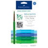 Faber-Castell - Mix and Match Collection - Color Gelatos - Blue and Green - 4 Piece Set with Clear Acrylic Stamp