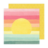 Heidi Swapp - Sun Chaser Collection - 12 x 12 Double Sided Paper - Sunset Skies
