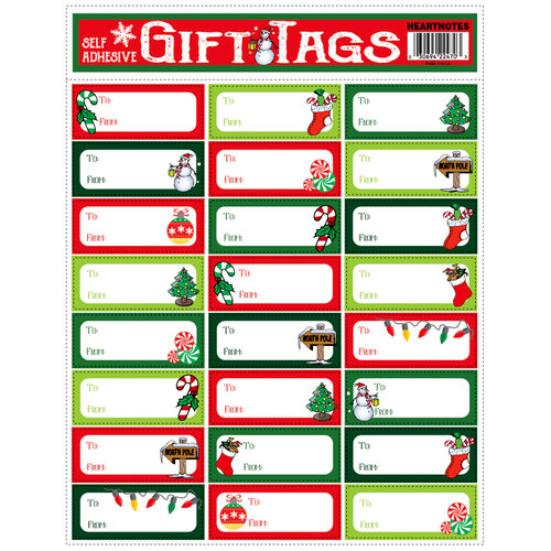 Draper International - Christmas - Heartnotes Stickers - Xmas Tags - Candy