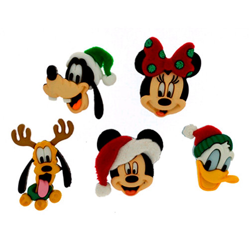 Jesse James - Disney - Buttons - Holiday Heads - Christmas