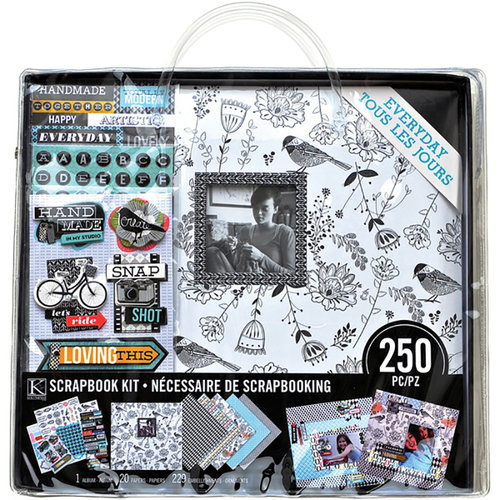 K and Company - 12 x 12 Scrapbook Kit - Everyday Modern B/W