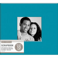 K and Company - 8 x 8 Scrapbook Window Album - Fabric - Blue