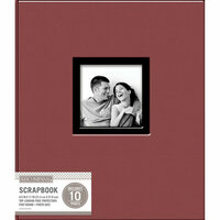 K and Company - 8.5 x 11 Scrapbook Window Album - Fabric - Burgundy