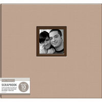 K and Company - 12 x 12 Scrapbook Window Album - Fabric - Camel