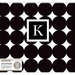 K and Company - 12 x 12 Scrapbook Album - Monogram - Dot - Black