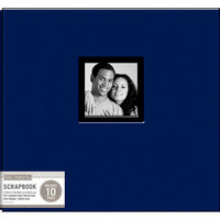 K and Company - 12 x 12 Scrapbook Window Album - Fabric - Navy