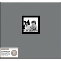 K and Company - 12 x 12 Scrapbook Window Album - Fabric - Gray