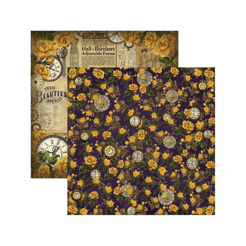 Marion Smith Designs - Time Keeper Collection - 12 x 12 Double Sided Paper - Antique Emporium