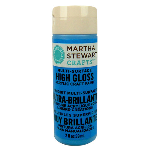 Martha Stewart Crafts - Paint - High Gloss Finish - Blue Calico - 2 Ounces