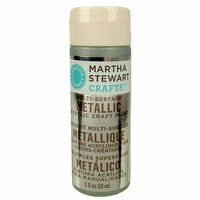 Martha Stewart Crafts - Paint - Metallic Finish - Sterling - 2 Ounces