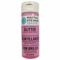 Martha Stewart Crafts - Paint - Glitter Finish - Cotton Candy - 2 Ounces
