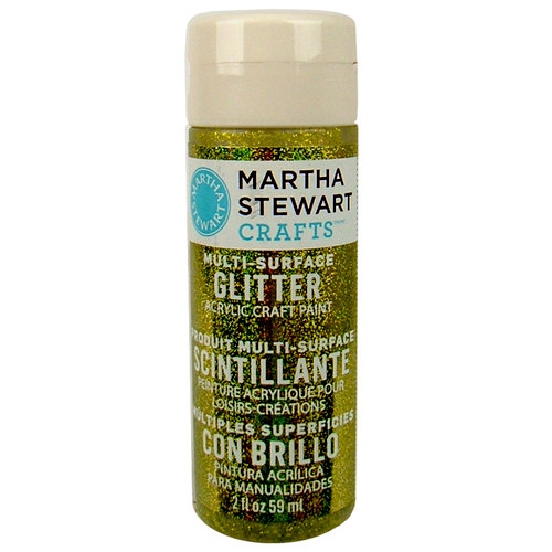 Martha Stewart Crafts - Paint - Glitter Finish - Yellow Barite - 2 Ounces