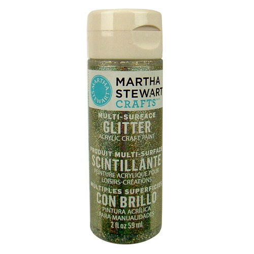 Martha Stewart Crafts - Paint - Glitter Finish - Antique Silver - 2 Ounces