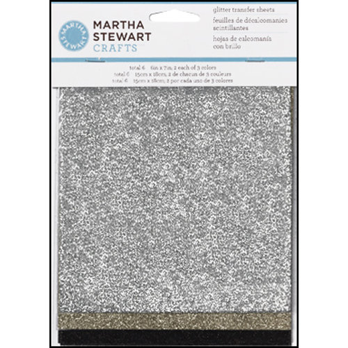 Martha Stewart Crafts - Glitter Transfer Sheets - Mineral