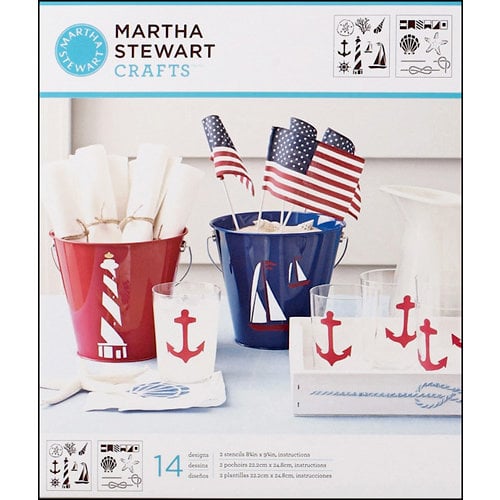Martha Stewart Crafts - Stencil - Medium - Nautical Study