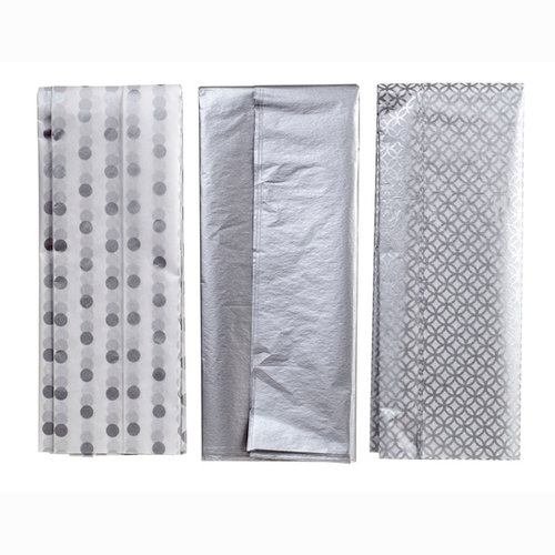 Martha Stewart Crafts - Tissue Paper - Dots Silver
