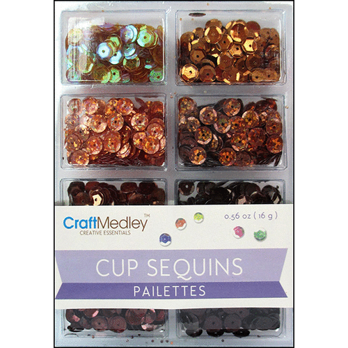 Craft Medley - Cup Sequins - Box Of Chocolate