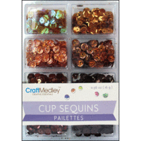 Craft Medley - Cup Sequins - Box Of Chocolate