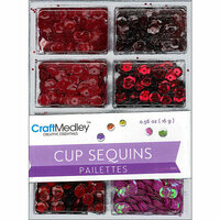 Multi Craft - Cup Sequins - Rouge - 7mm