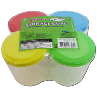 Craft Medley - Krafty Kids - Multicraft Storage Cups with Lids - 4 Round Cups