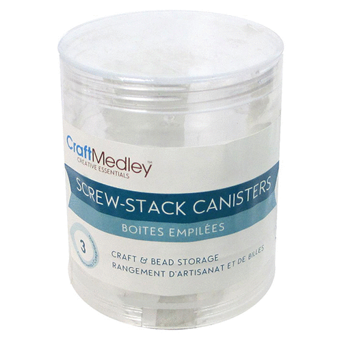 Craft Medley - Screw-Stack Canisters - 3 Pieces