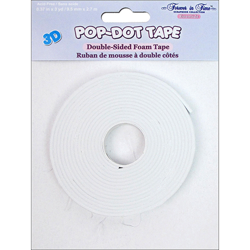 Forever in Time - 3D Pop Dot Tape - Double Sided Foam Tape - 3/8 Inch Wide