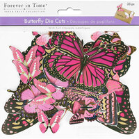 Forever In Time - Multicraft Sticker - Butterfly Die Cuts - Pink