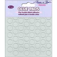 Forever in Time - Glue Pads - Flat Double Sided Adhesive - Round - 1/2 Inch - Clear