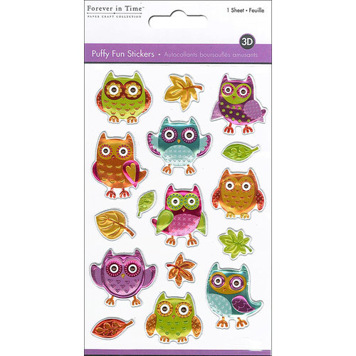 Multi Craft - Puffy Stickers - Owls