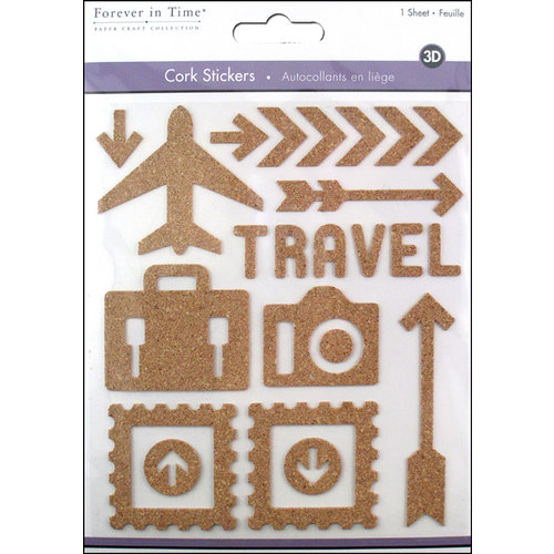 Multi Craft - Cork Stickers - Element - Travel