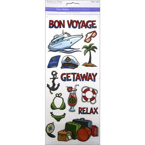 Multi Craft - Clear Stickers - Bon Voyage