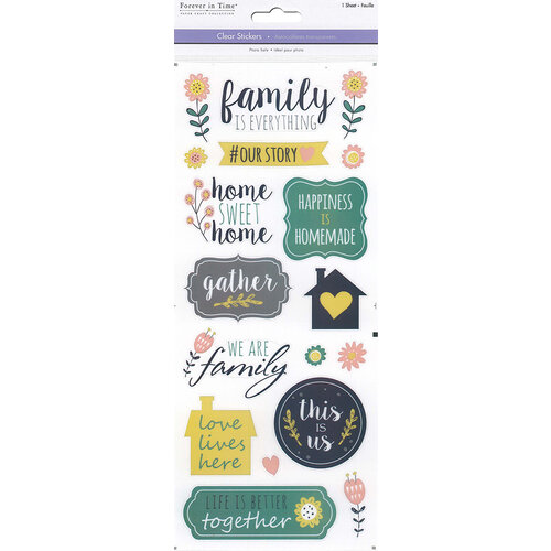 Forever In Time - Multicraft Sticker - Clear - Family Is Everything