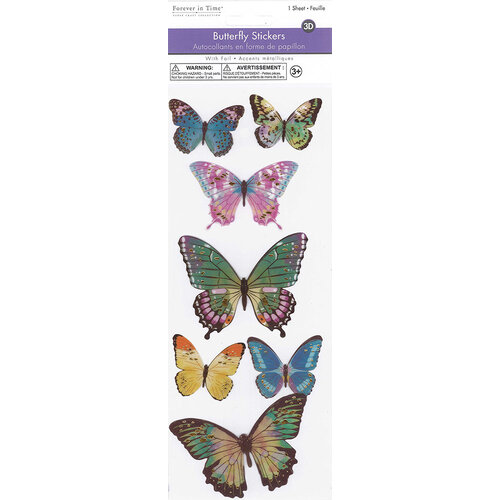 Forever In Time - Multicraft Sticker - 3D Paper - Butterflies 3