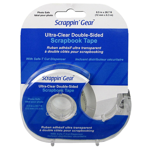 Scrappin Gear - Ultra Clear Double Sided Scrapbook Tape - 1/2 Inch Wide