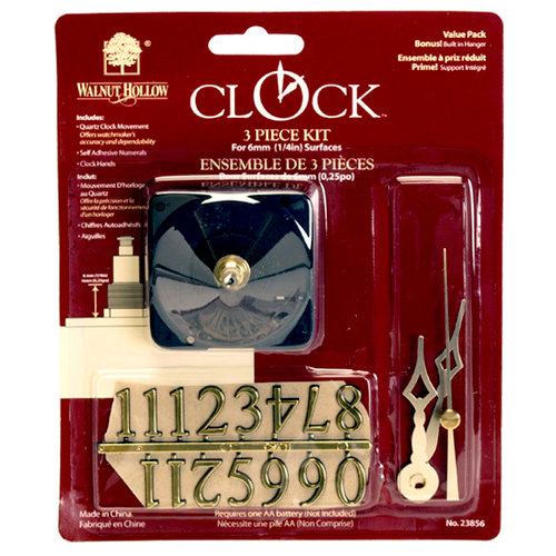 Walnut Hollow - Clock Making Kit - 1/4 Inch - Value Pack