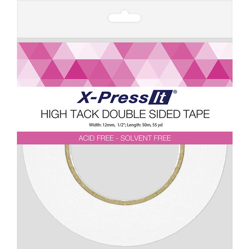 X-Press It - High Tack - Double Sided Tape Roll - .5 Inch x 55 yards