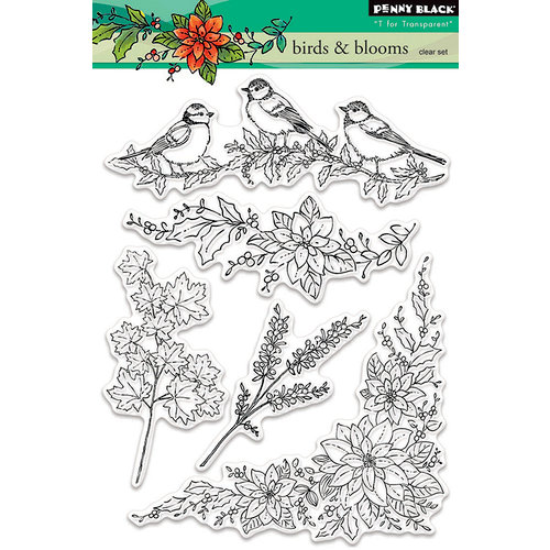 Penny Black - Clear Acrylic Stamps - Birds and Blooms