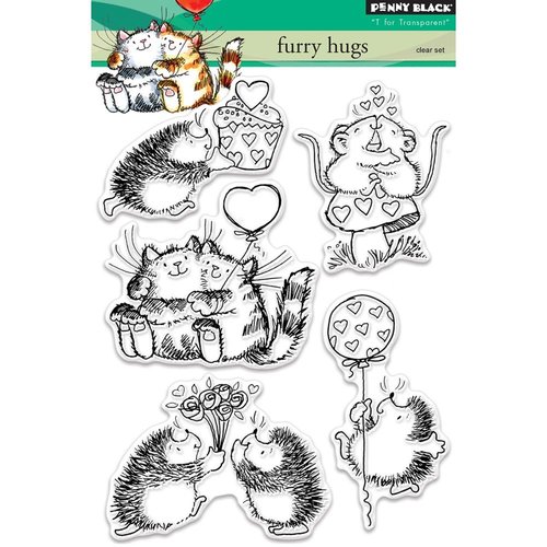 Penny Black - Clear Photopolymer Stamps - Furry Hugs