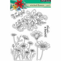 Penny Black - Clear Photopolymer Stamps - Stitched Flowers