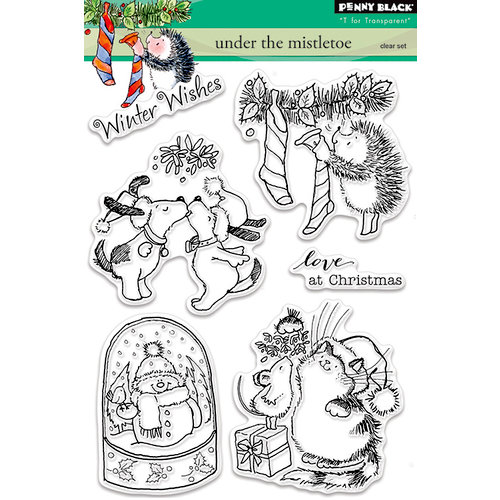 Penny Black - Christmas - Clear Photopolymer Stamps - Under the Mistletoe