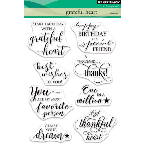 Penny Black - Clear Photopolymer Stamps - Grateful Heart