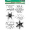 Penny Black - Christmas - Clear Photopolymer Stamps - Snowflake Sentiments