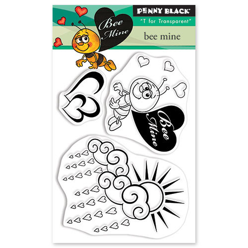 Penny Black - Happy Heart Day - Clear Photopolymer Stamps - Bee Mine