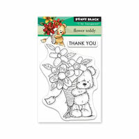 Penny Black - Timeless Collection - Clear Photopolymer Stamps - Flower Teddy